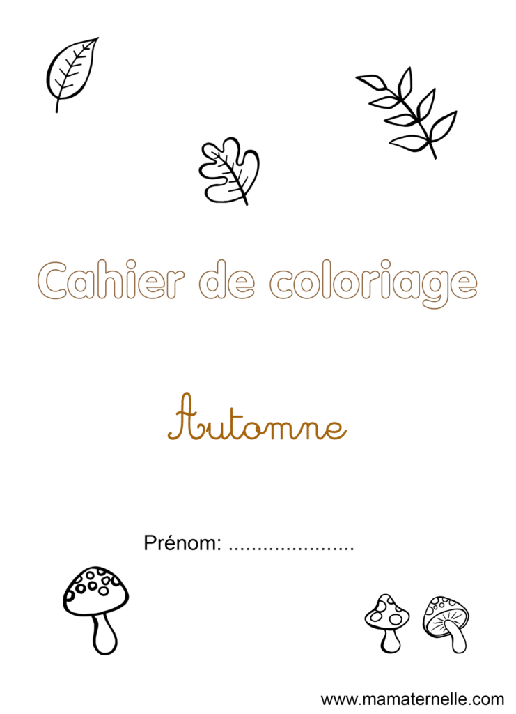 Cahier de coloriages de l'automne